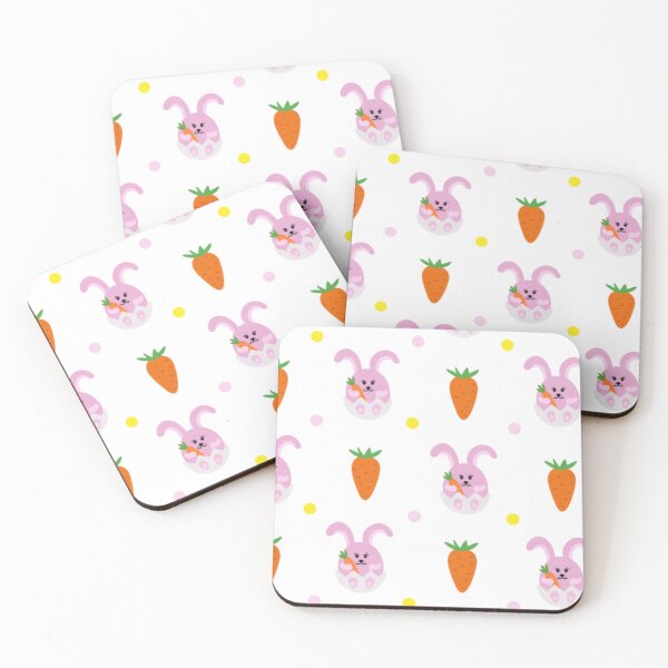 Item preview, Rabbit, carrot and colorful dots seamless pattern. designed and sold by Cuteanimecorner.