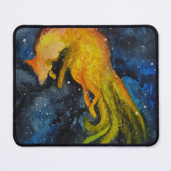 Artikelvorschau, Aquarell des Sternbildes Neunschwänziger Fuchs entworfen und verkauft von ArteSerena.