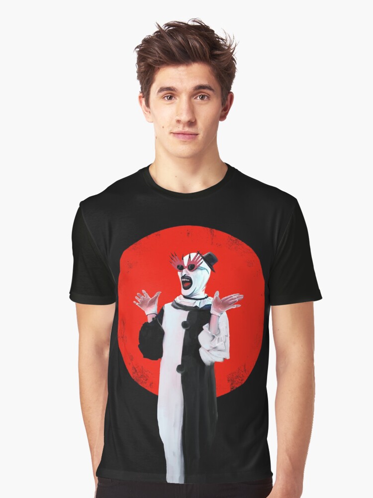 Thumbnail 1 of 5, Graphic T-Shirt, Art the Clown the creepy happy for u designed and sold by trentnin.