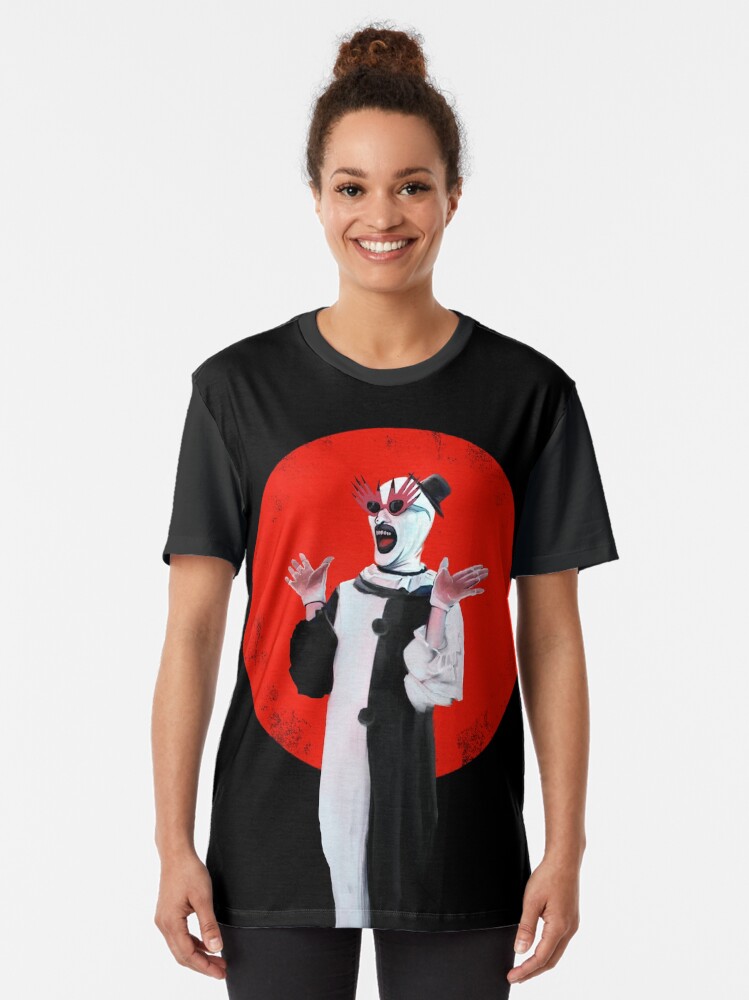 Thumbnail 2 of 5, Graphic T-Shirt, Art the Clown the creepy happy for u designed and sold by trentnin.