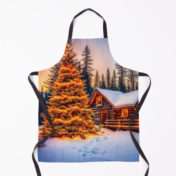 Item preview, Twilight Winter Log Cabin designed and sold by Earth Nature Creations.