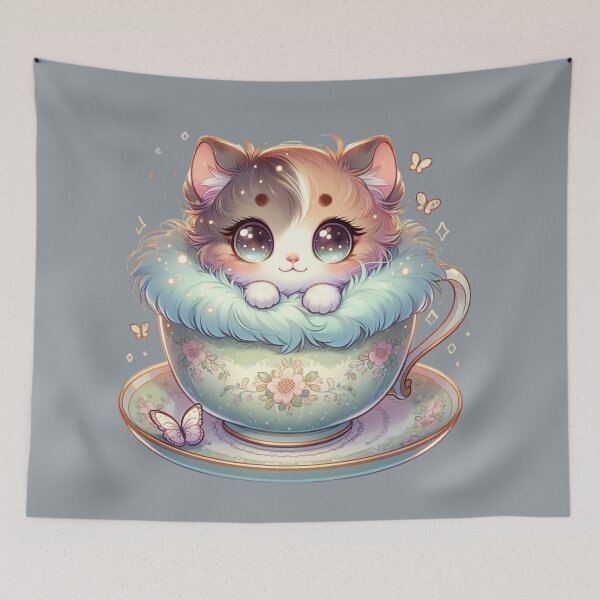 Item preview, ☆★ Kitten in a Cup (Calico) ★☆ WhimWhamWorld ✿#StayWhimsical designed and sold by whimwhamworld.