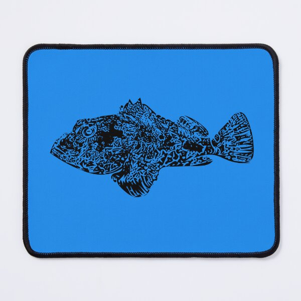 Item preview, Red Scorpionfish Rock Cod Black Design designed and sold by designsasstultd.