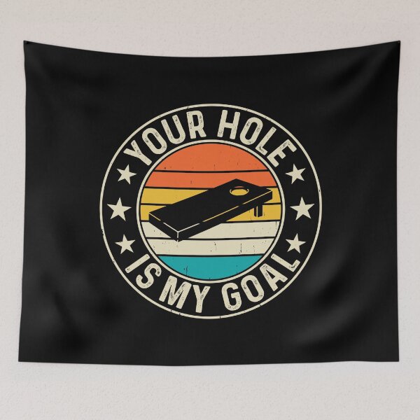 Item preview, Your Hole Is My Goal Retro Design - Baggo Bean Bag Toss - Funny Cornhole Player Vintage designed and sold by naworas.