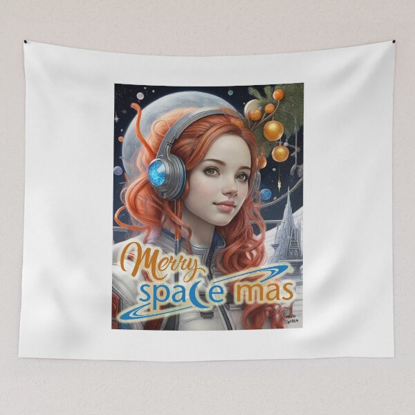 Item preview, Merry Space-Mas; Outer time; Christmas;  designed and sold by StickerApe.