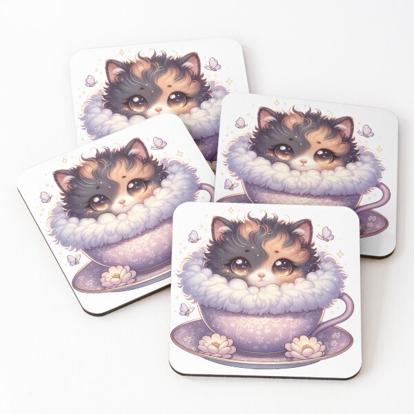 Item preview, ☆★ Kitten in a Cup (Tortoiseshell) ★☆ WhimWhamWorld ✿#StayWhimsical designed and sold by whimwhamworld.