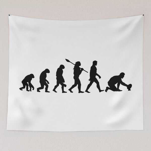 Item preview, Rugby Player Kicker Funny Human Evolution of Man designed and sold by fomodesigns.