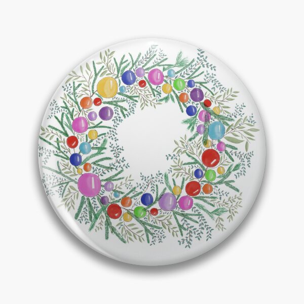 Item preview, Colorful Bauble Christmas Wreath designed and sold by portosabbia.