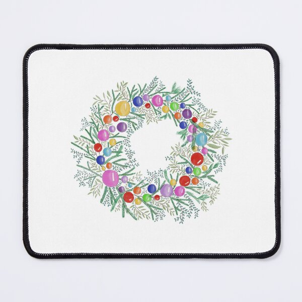 Item preview, Colorful Bauble Christmas Wreath designed and sold by portosabbia.