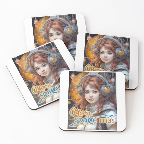 Item preview, Merry Space-Mas; Christmas; Space Girl; designed and sold by StickerApe.
