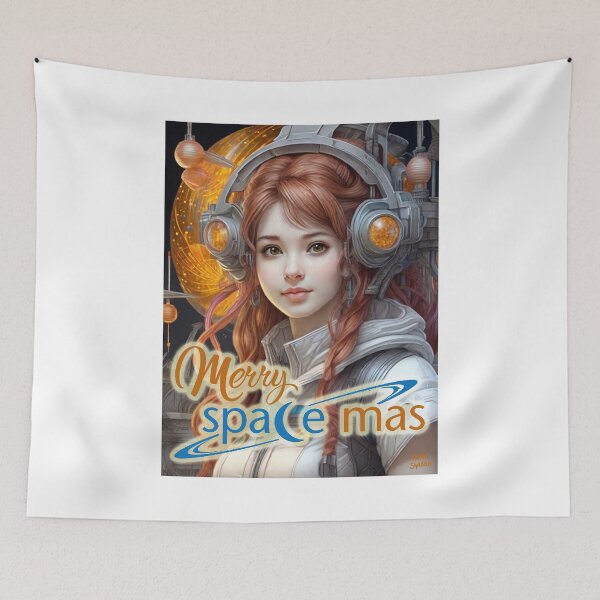 Item preview, Merry Space-Mas; Christmas; Space Girl; designed and sold by StickerApe.