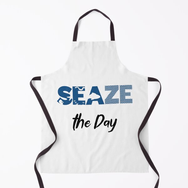 Item preview, Seaze the Day - Sea and Ocean Lover Pun (Blue and Black Design) designed and sold by Spiprinto.