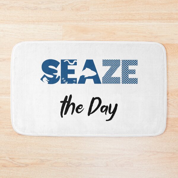Item preview, Seaze the Day - Sea and Ocean Lover Pun (Blue and Black Design) designed and sold by Spiprinto.