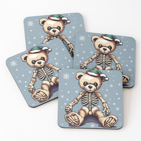 Item preview, Skeleton teddy bear Santa  designed and sold by Lost Highway Horror..