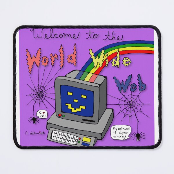 Item preview, Welcome to the Worldwide Web Vintage Computer Retro Inspired Illustration Rainbow Art designed and sold by Intergalactic Unicorn: Art by Anna Schmidt.