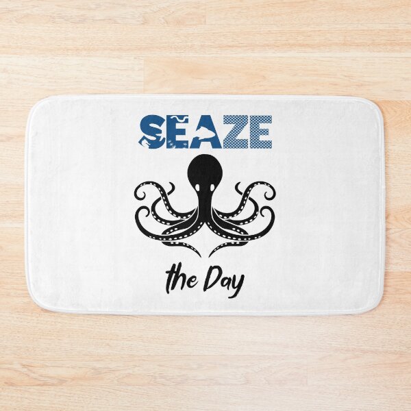 Item preview, Seaze the Day - Octopus, Sea, and Ocean Lover Pun (Blue and Black Design) designed and sold by Spiprinto.