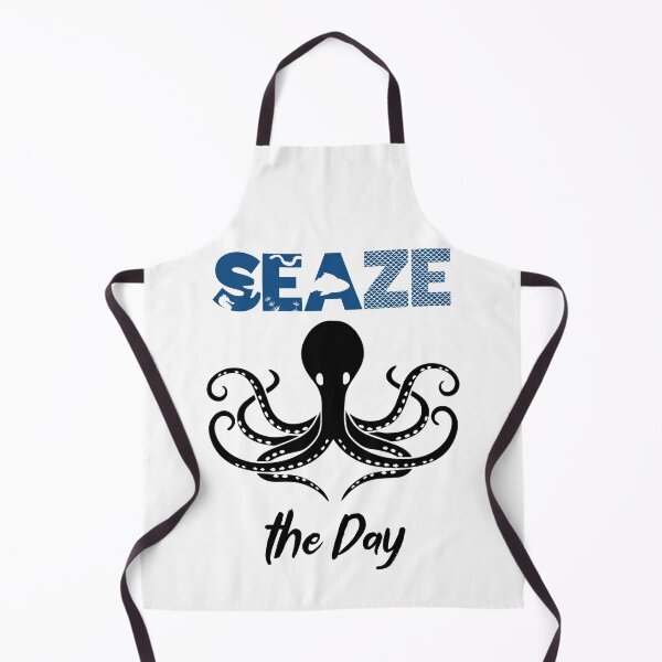 Item preview, Seaze the Day - Octopus, Sea, and Ocean Lover Pun (Blue and Black Design) designed and sold by Spiprinto.