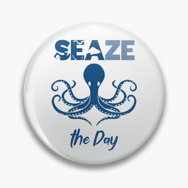 Item preview, Seaze the Day - Octopus, Sea, and Ocean Lover Pun (Blue Design) designed and sold by Spiprinto.
