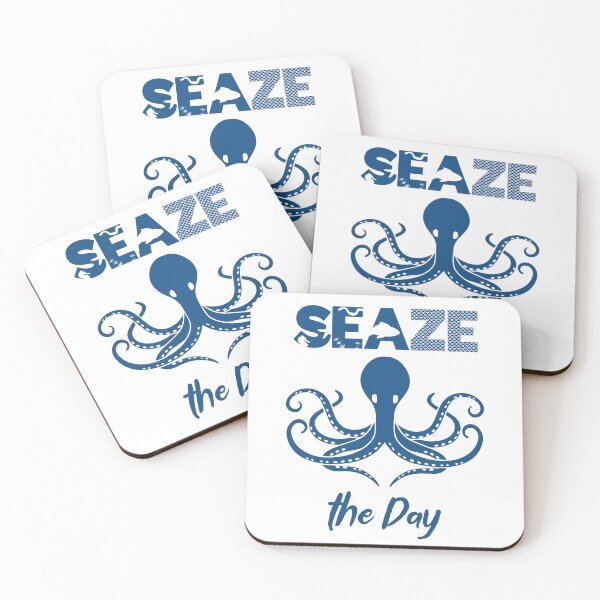 Item preview, Seaze the Day - Octopus, Sea, and Ocean Lover Pun (Blue Design) designed and sold by Spiprinto.