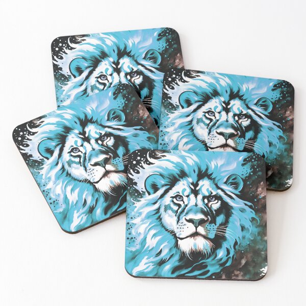 Item preview, Blue Fiery Lion  designed and sold by Gabriela McDaniel.