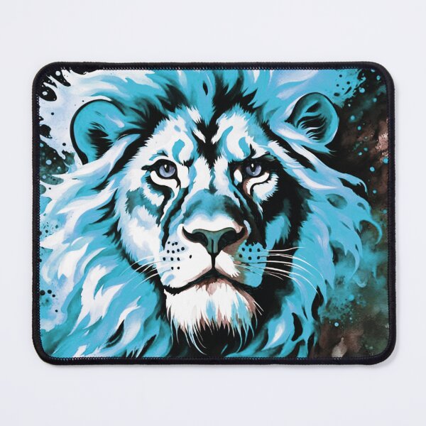 Item preview, Blue Fiery Lion  designed and sold by Gabriela McDaniel.