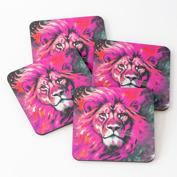 Item preview, Pink Fiery Lion  designed and sold by Gabriela McDaniel.
