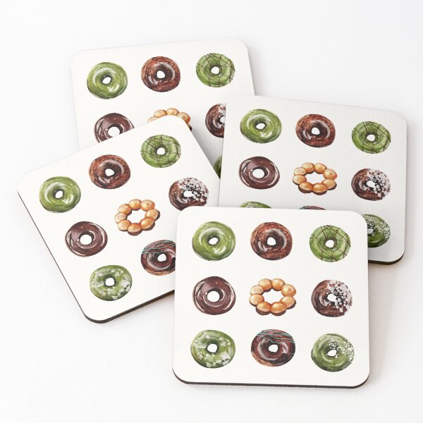 Item preview, Chocolate and Matcha Donuts designed and sold by patternjp.