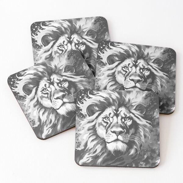 Item preview, Grey Fiery Lion  designed and sold by Gabriela McDaniel.