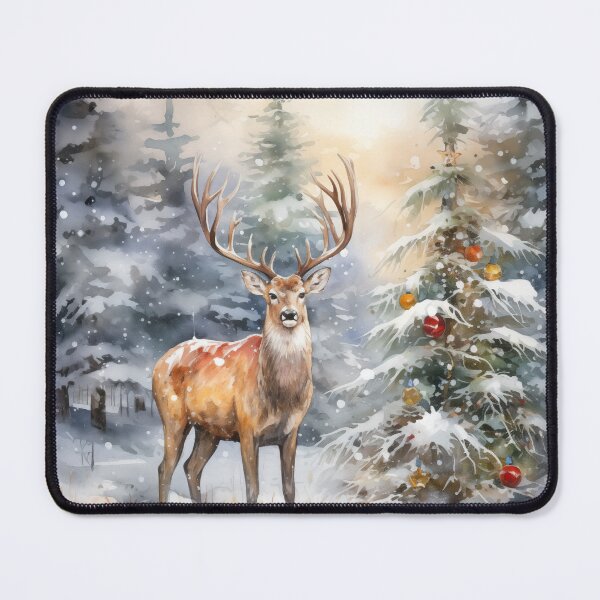 Item preview, Christmas Deer Watercolor (design 2) designed and sold by Samuelsboro.