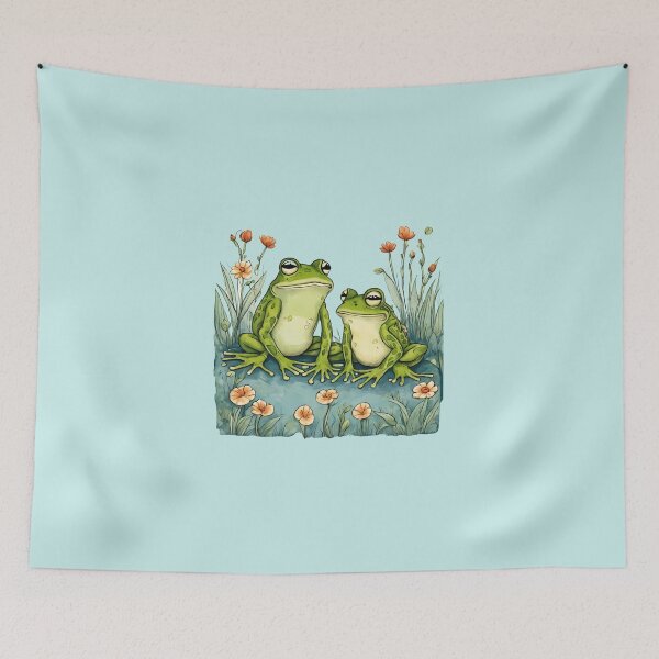 Item preview, Frog Couple in Love designed and sold by cozyvintage.