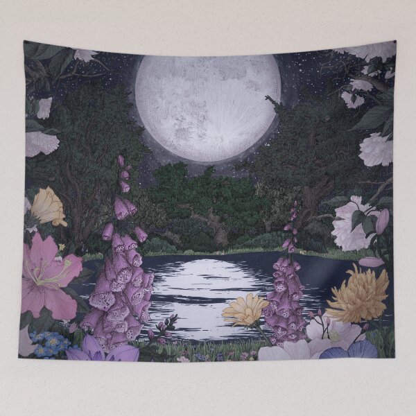 Item preview, A Garden Lit By the Moon designed and sold by ECMazur Art.