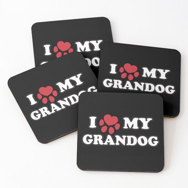 Item preview, I Love My Grandog Red Paw For Old Dogs designed and sold by SubtleSplit.