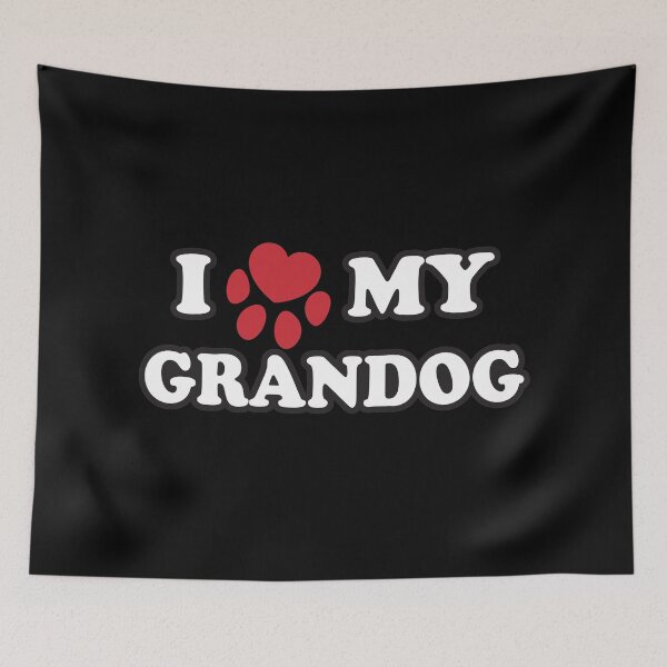 Item preview, I Love My Grandog Red Paw For Old Dogs designed and sold by SubtleSplit.