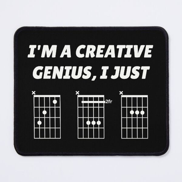 Item preview, I'm A Creative Genius, I Just CBA (guitar chords) designed and sold by guvnaguitars.