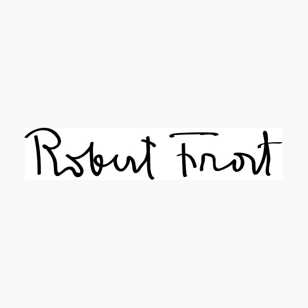 Robert Frost Signature Photographic Print