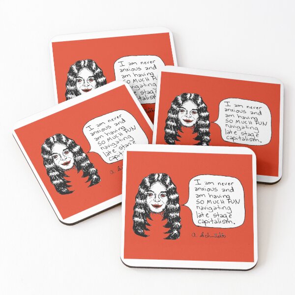 Item preview, Me if I Was Well Adjusted Original Art Late Stage Capitalism Anxiety Funny Illustration  designed and sold by Intergalactic Unicorn: Art by Anna Schmidt.