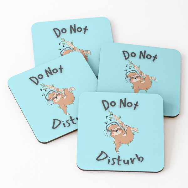 Item preview, Sloth with Headphones Do Not Disturb designed and sold by Neeshki.