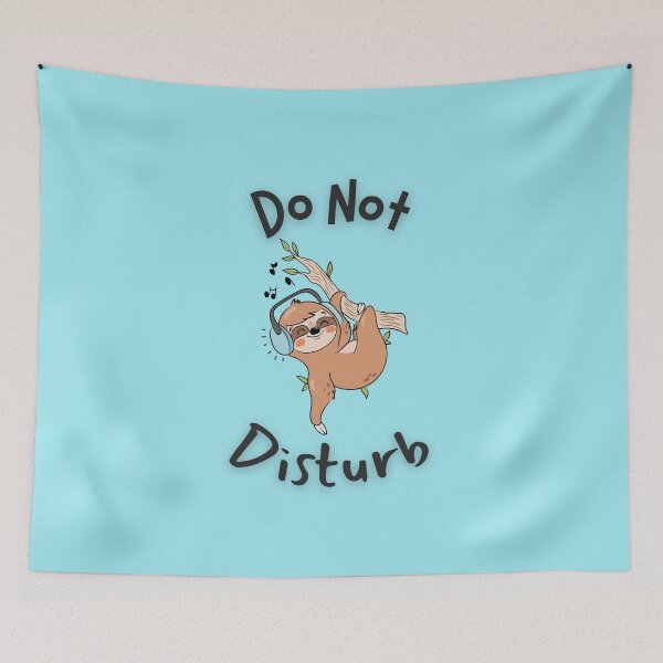 Item preview, Sloth with Headphones Do Not Disturb designed and sold by Neeshki.