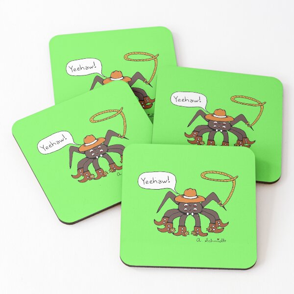 Item preview, Cowboy Spider Yeehaw Country Western Funny Boots Original Art Illustration designed and sold by Intergalactic Unicorn: Art by Anna Schmidt.