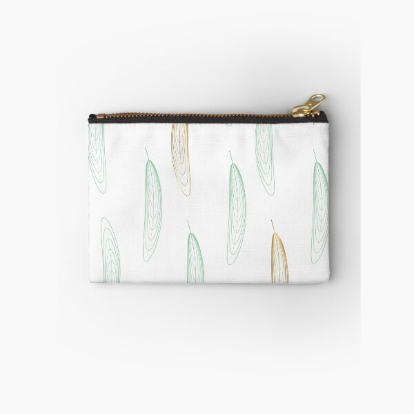 Item preview, Large Geometric Feather Pattern - Green & Gold #917 designed and sold by Natural Collective.