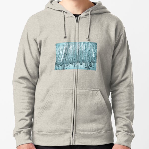 Blue Aspens Zipped Hoodie