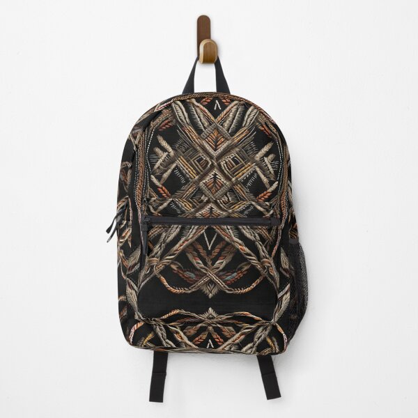 Item preview, antique Rope Shield rustic fabric in country aboriginal style designed and sold by Carlos Gudino.