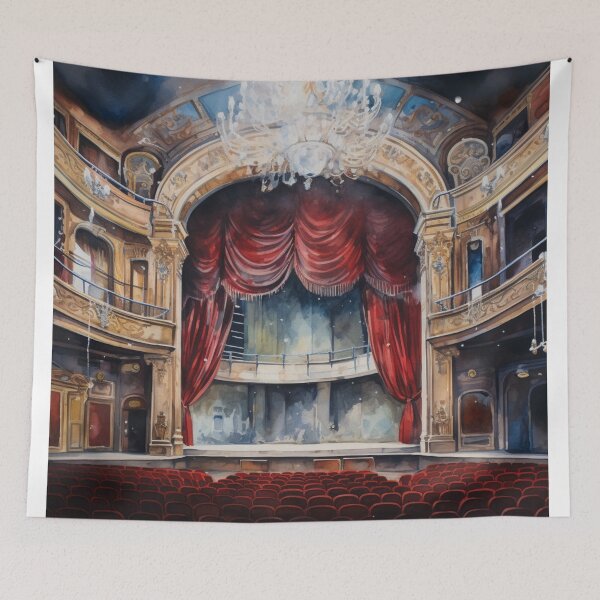 Item preview, Theater Stage - The Art of Acting - Watercolor designed and sold by SeraphimDesigns.