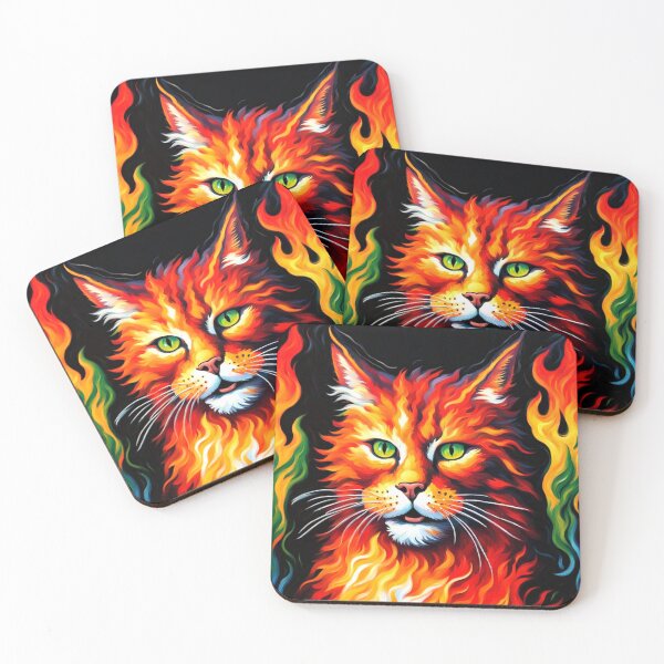 Item preview, Inferno Cat designed and sold by Gabriela McDaniel.