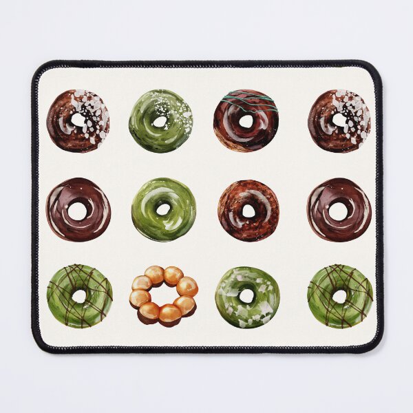 Item preview, Matcha and Chocolate Donuts designed and sold by patternjp.