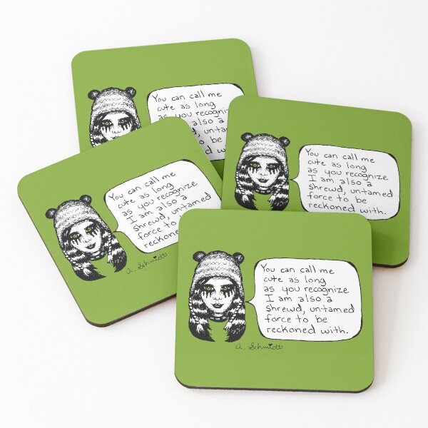 Item preview, Cute Untamed Force to be Reckoned With Corpse Paint Panda Hat Comic Illustration Funny Original Art designed and sold by Intergalactic Unicorn: Art by Anna Schmidt.