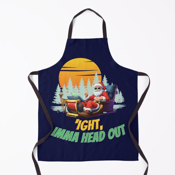 Item preview, Cool Santa Sleigh Ride: 'Ight, Imma Head Out' Christmas Meme Design designed and sold by NerdyWerks.