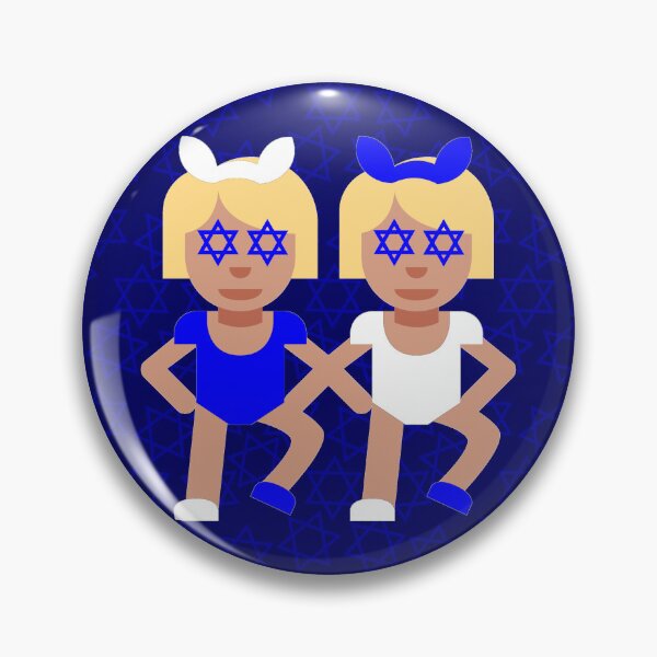 Item preview, hanukkah blue bunny ear twins designed and sold by Gossip Rag.