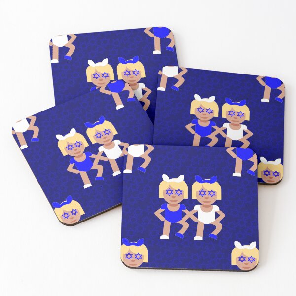 Item preview, hanukkah blue bunny ear twins designed and sold by Gossip Rag.
