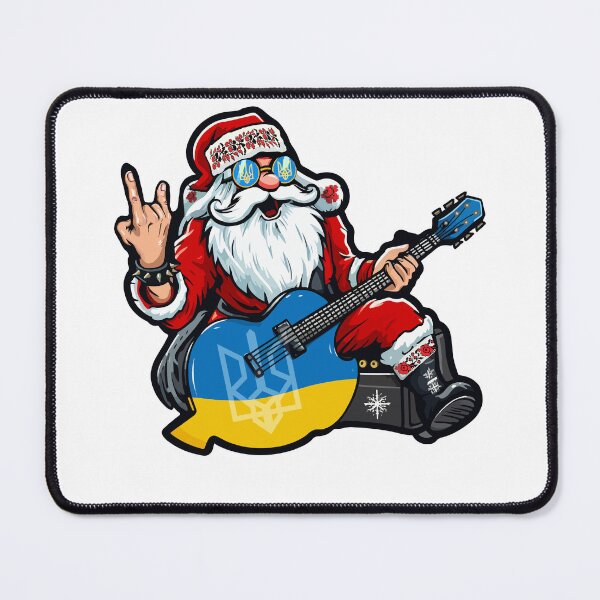 Item preview, Celebrate the Holidays with Ukrainian Santa Rockstar - Ukraine Christmas Rockin' Style designed and sold by Aide.